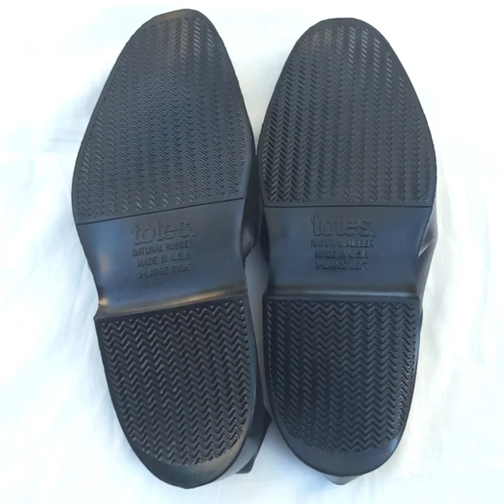 Totes Geometric Rubber Overshoe Loafers Waterproof Non-Slip Shoe Covers NWT